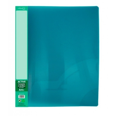 Caiet mecanic 2 inele Office box, 25mm, coperta moale, A4+ culori asortate
